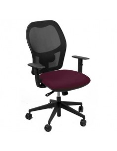 Sedia operativa girevole Unisit Hubble HUHU schienale in rete nero - rivestimento ignifugo bordeaux - HUHU/ID UNISIT - 1