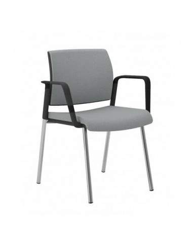 Sedia interlocutore Semidirezionale Ergonomica Unisit Schienale fisso grigio scuro - KI4GNBR/F14 UNISIT - 1