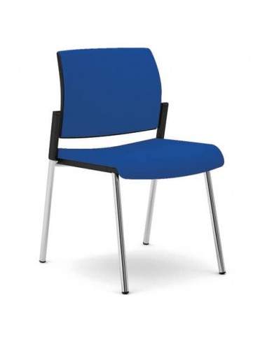 Sedia interlocutore Semidirezionale Ergonomica Unisit Schienale fisso blu KI4GTBB/F11 UNISIT - 1