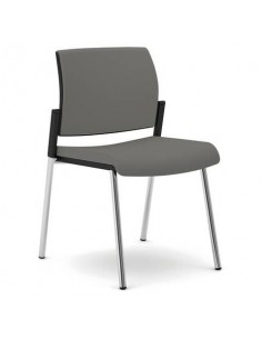 Sedia interlocutore Semidirezionale Ergonomica Unisit Schienale fisso grigio KI4GTBB/PT UNISIT - 1