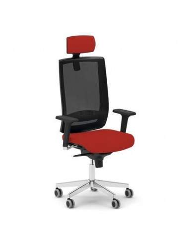 Sedia girevole Semidirezionale Unisit Ergonomica Schienale in rete rosso KIPGN/IR UNISIT - 1