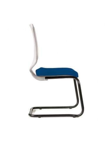 Sedia interlocutore Semidirezionale Ergonomica Unisit Schienale in rete blu - NWBS/F11 UNISIT - 1