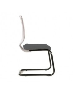 Sedia interlocutore Semidirezionale Ergonomica Unisit Schienale in rete grigio scuro - NWBS/F14 UNISIT - 1