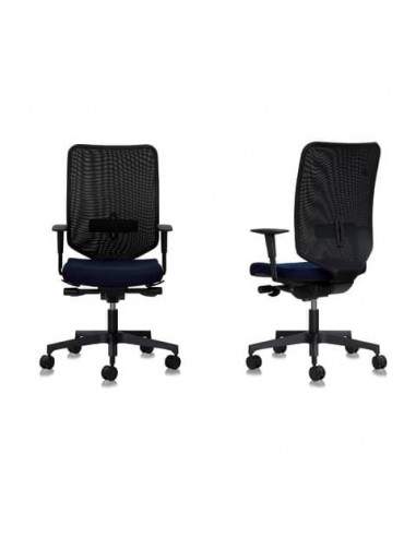 Seduta Semidirezionale Ergonomica Unisit Schienale in rete con supporto lombare blu - NWN/F11 UNISIT - 1