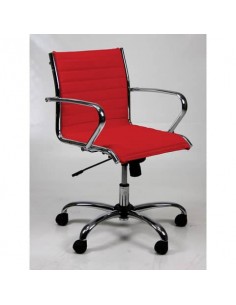 Poltrona Direzionale Unisit struttura in rete portante rivestita Schienale fisso rosso - PND/IR UNISIT - 1