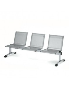 Panca 3 posti Collettività Unisit Schienale fisso acciaio PS3P UNISIT - 1