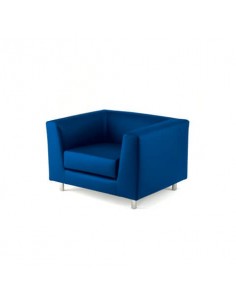 Divanetto 1 posto Collettività Unisit Schienale fisso blu QD1/F11 UNISIT - 1