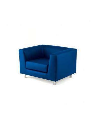 Divanetto 1 posto Collettività Unisit Schienale fisso blu QD1/F11 UNISIT - 1