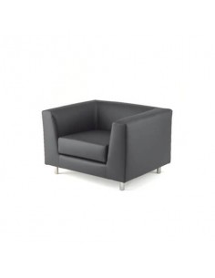 Divanetto 1 posto Collettività Unisit Schienale fisso nero QD1/F14 UNISIT - 1