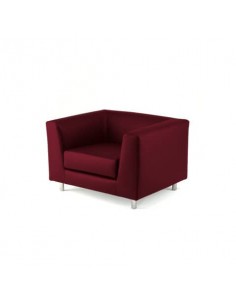 Divanetto 1 posto Collettività Unisit Schienale fisso bordeaux QD1/ID UNISIT - 1