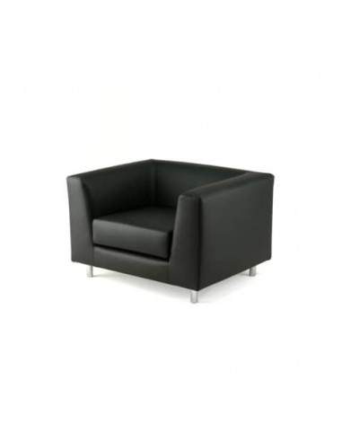 Divanetto 1 posto Collettività Unisit Schienale fisso nero QD1/IN UNISIT - 1