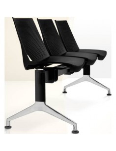 Panca 3 posti con tavolo Collettività Unisit Schienale fisso nero SK3PT/NE UNISIT - 1