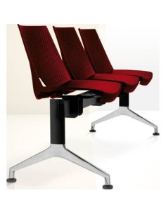 Panca 3 posti con tavolo Collettività Unisit Schienale fisso rosso SK3PT/RO UNISIT - 1