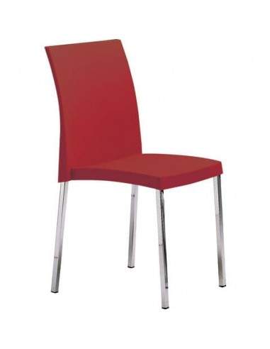 Sedia a 4 gambe Collettività Schienale fisso rosso SSSS/RO UNISIT - 1