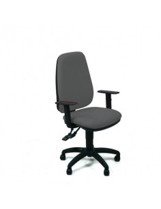 Sedia operativa girevole Unisit Teti TETE Eco Smart - rivestimento fili di luce grigio scuro con braccioli TETE/F14 UNISIT - 1