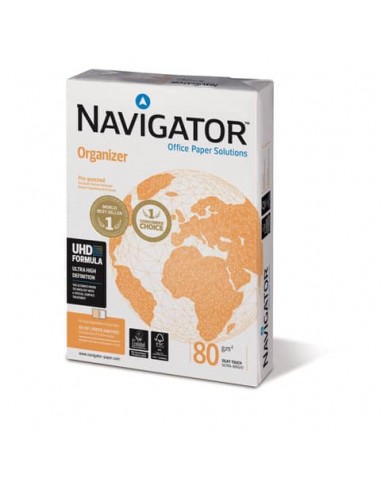 Carta A4 per archiviazione Navigator Organizer 4 fori Risma da 500 fogli - NOR0800162 Navigator - 1
