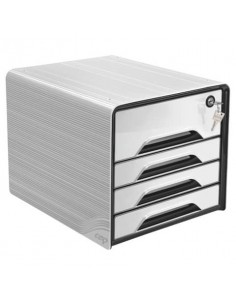 Cassettiera 4 cassetti CEP Smoove Secure 36x28,8x27,1 cm inserti neri 1073110121 CEP - 1