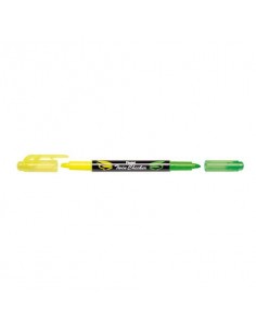 Evidenziatore Pentel Twin Checker a doppia punta 1-3 mm giallo-verde - SLW8-GK Pentel - 1