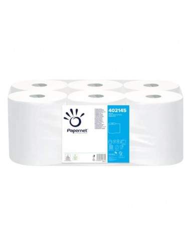 Asciugamani in Rotolo senza pretaglio Papernet 19,8 cm x 124 mt Conf. 6 pezzi - 402145 Papernet - 1