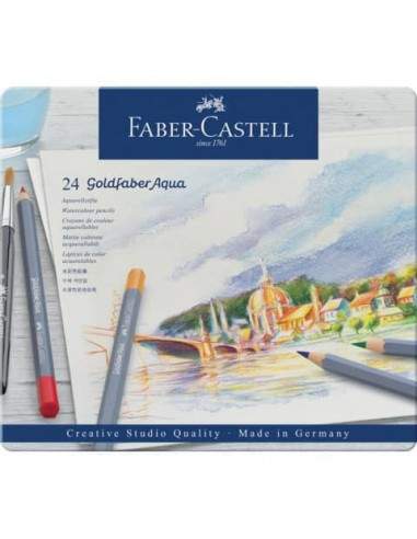 Matite acquarellabili Goldfaber Aqua Faber-Castell 24 colori Conf. 24 pezzi - 114624 Faber Castell - 1