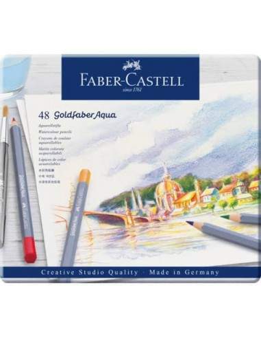 Matite acquarellabili Goldfaber Aqua Faber-Castell 48 colori Conf. 48 pezzi - 114648 Faber Castell - 1