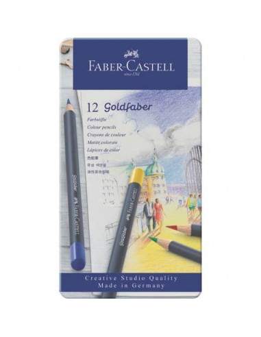 Matite colorate  permanenti Goldfaber Faber-Castell 12 colori Con. 12 pezzi - 114712 Faber Castell - 1