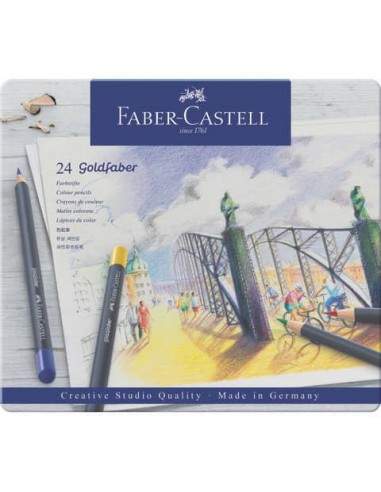 Matite colorate  permanenti Goldfaber Faber-Castell 24 colori Con. 24 pezzi -114724 Faber Castell - 1
