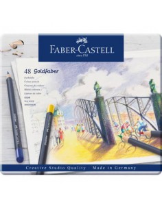 Matite colorate  permanenti Goldfaber Faber-Castell 48 colori Con. 48 pezzi -114748  - 1