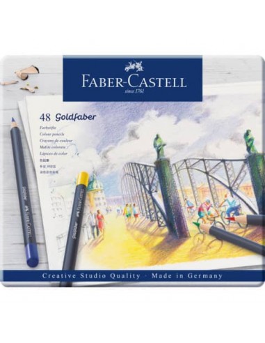 Matite colorate  permanenti Goldfaber Faber-Castell 48 colori Con. 48 pezzi -114748  - 1