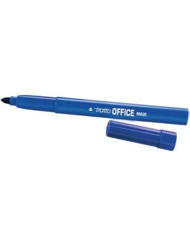 Marcatori punta in fibra TRATTO Office punta conica 2 mm blu Conf. 12 pezzi - 731601 Tratto - 1