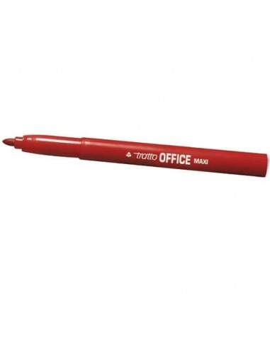 Marcatori punta in fibra TRATTO Office punta conica 2 mm rosso Conf. 12 pezzi - 731602 Tratto - 1
