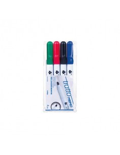 Marcatore per lavagne bianche TRATTO Memo punta tonda 1-2,5 mm assortiti Conf. 4 pezzi - 854100 Tratto - 1