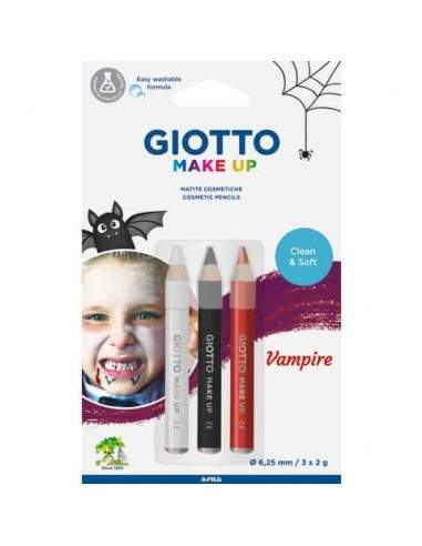 Tris tematico di matite cosmetiche GIOTTO Bianco, Nero, Rosso - Vampire conf. 3 pezzi - 473500 Giotto - 1