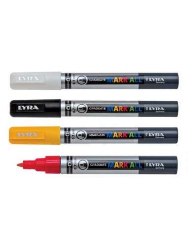 Marcatore a tempera LYRA Graduate Mark All punta tonda 0,7 mm bianco L6800001 Lyra - 1