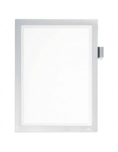 Cornice espositiva DURABLE Magnetic Note a fissaggio magnetico argento metallizzato 498923 Durable - 1
