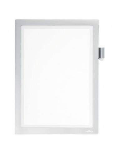 Cornice espositiva DURABLE Magnetic Note a fissaggio magnetico argento metallizzato 498923 Durable - 1