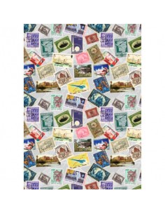 Carta da regalo Kartos Everyday 70x100 cm mod. Francobolli Conf. 10 fogli - 18835900B10  - 1