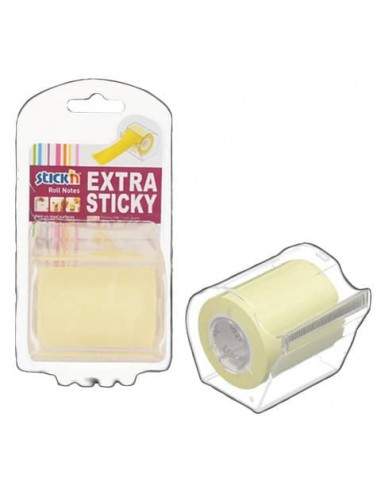 Dispenser nastro adesivo scrivibile Stick'n giallo pastello 50 mm x 10 m 1 rotolo incluso - 21690 Hama - 1
