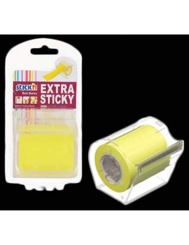Dispenser nastro adesivo scrivibile Stick'n giallo fluo 50 mm x 10 m 1 rotolo incluso - 21692 Hama - 1