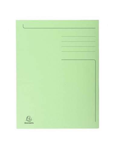 Cartelline a 3 lembi Forever® 24,5x35 cm verde conf. 50 pezzi - 449013E Euro-cart - 1