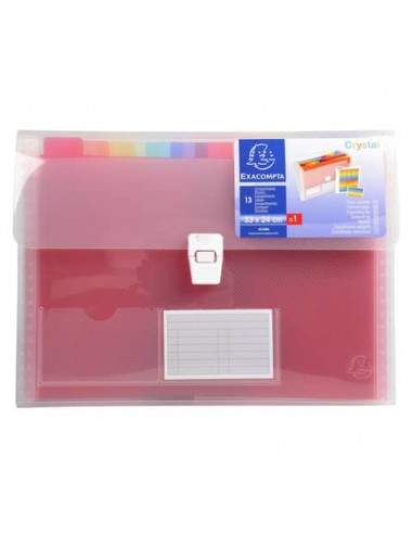 Classificatore Crystal Colours 33x25 cm - 13 scomparti - cristallo 55298E  - 1