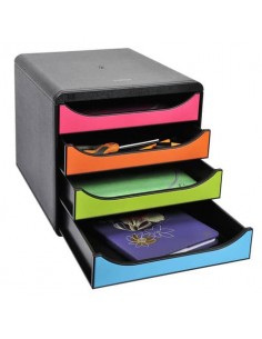 Cassettiera 4 cassetti Big-Box Classic arlecchino per A4+ 34,7x27,8x26,7 cm 310498D Exacompta - 1