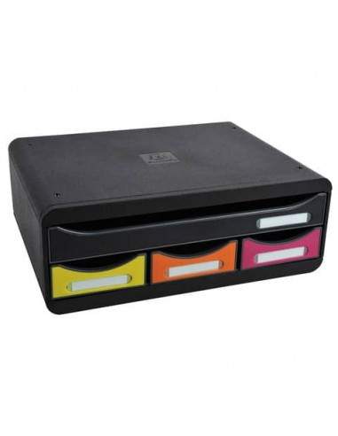 Cassettiera 4 cassetti Toolbox Mini arlecchino 35,5x27xx13,5 cm 319798D Exacompta - 1