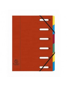 Classificatore Harmonika® 6 divisori - 24,5x32 cm rosso 55065E  - 1