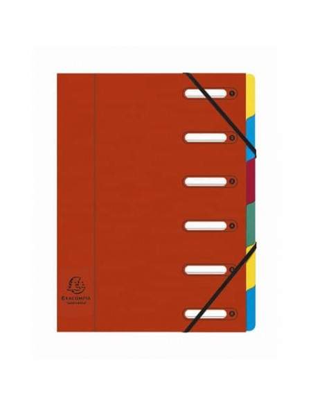 Classificatore Harmonika® 6 divisori - 24,5x32 cm rosso 55065E  - 1