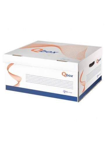 Contenitore con coperchio in cartone QBOX 39,5x45x28 cm bianco 8800.1800 Methodo - 1