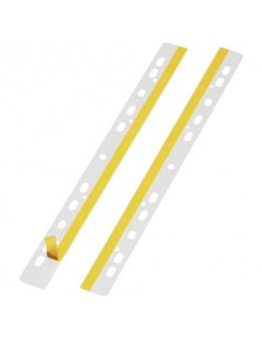 Striscie adesive a foratura universale DURABLE A4 trasparente conf. 50 pezzi 806419 Durable - 1