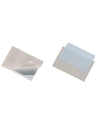 Portabiglietti da visita adesivi DURABLE POCKETFIX® 5,7x9 cm trasparente conf. 10 pezzi - 809319 Durable - 1
