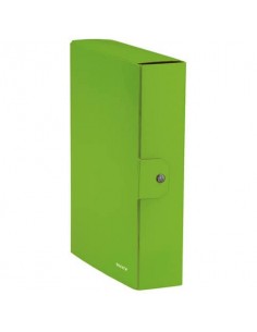 Scatola portaprogetti Leitz WOW in cartone - dorso 8 cm - formato 25x35 cm lime metallizzato 39670054 Leitz - 1