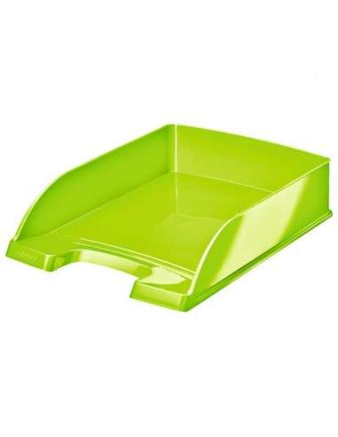 Vaschette portacorrispondenza Leitz WOW in polistirolo A4 verde lime metallizzato - 52263054 Leitz - 1